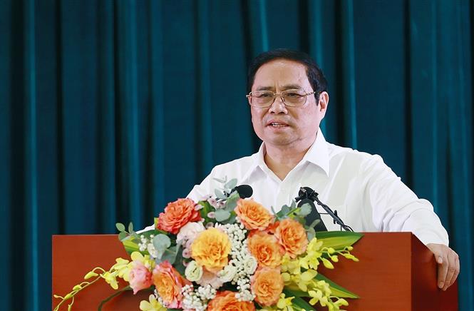 Thủ tướng Chính phủ Phạm Minh Chính phát biểu chỉ đạo tại buổi làm việc_Ảnh: PV.