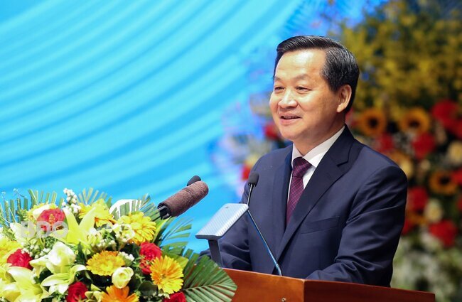 Phó Thủ tướng Chính phủ Lê Minh Khái phát biểu tại lễ công bố.
